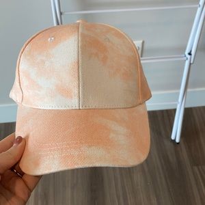 Pink tie dye ball cap